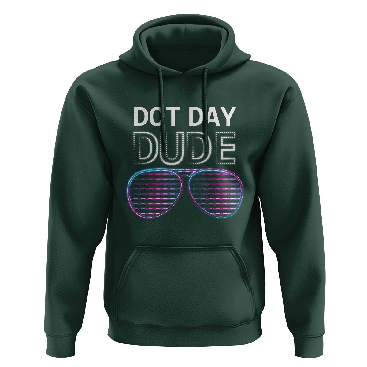 Dot Day Dude Hoodie Cool Dot Sunglass - Wonder Print Shop