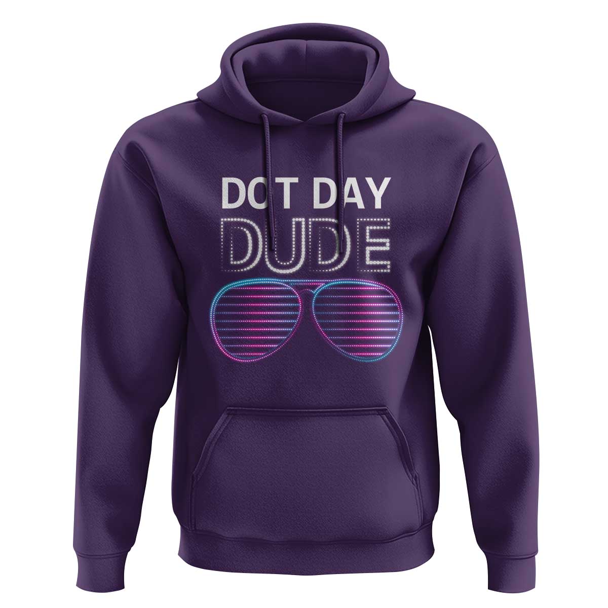 Dot Day Dude Hoodie Cool Dot Sunglass - Wonder Print Shop