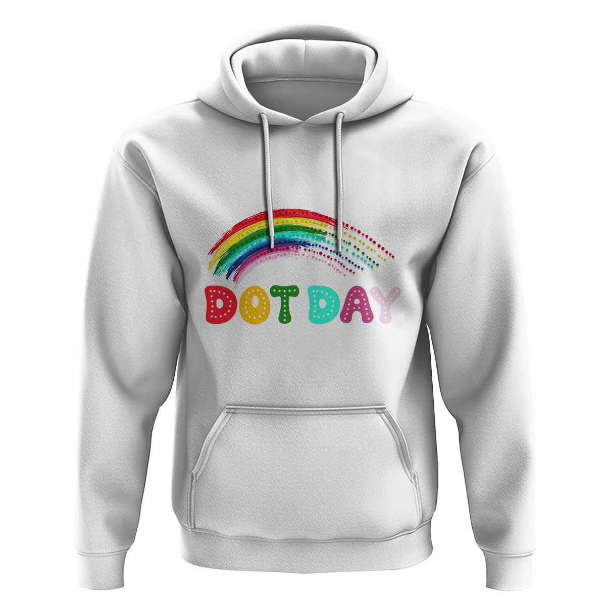 Rainbow Happy Dot Day Hoodie - Wonder Print Shop