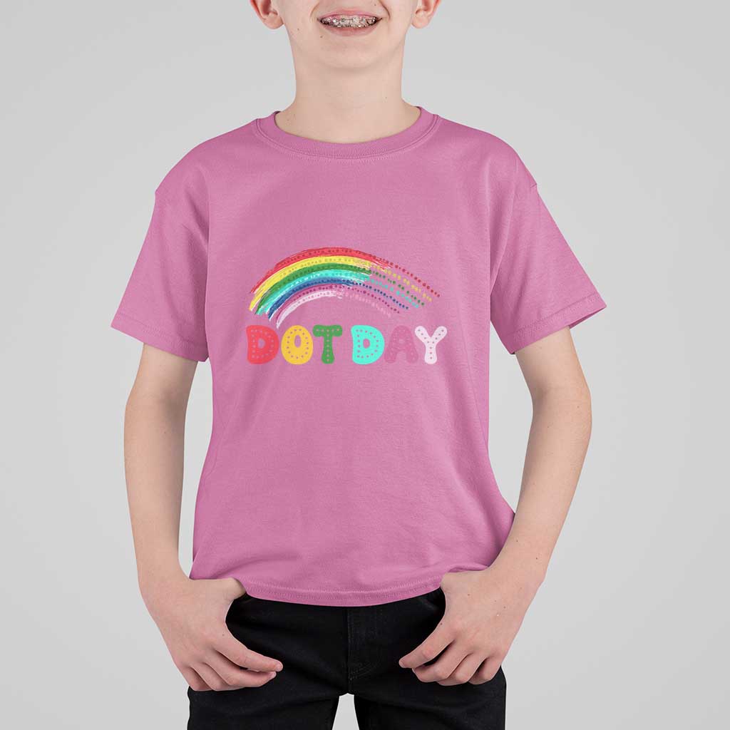 Rainbow Happy Dot Day T Shirt For Kid - Wonder Print Shop