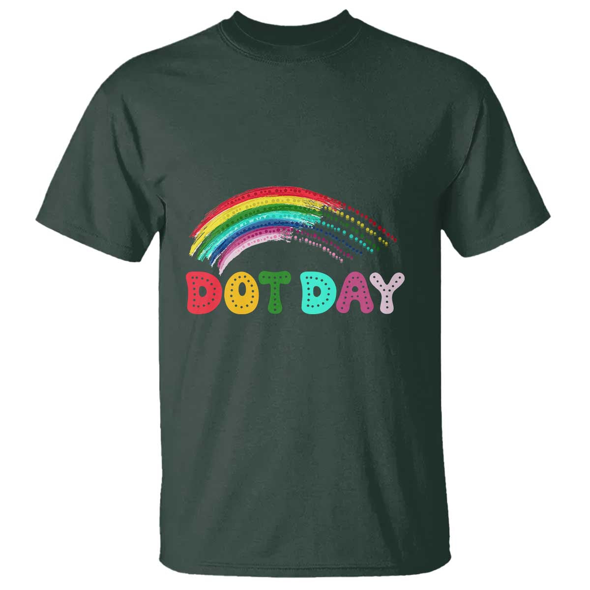 Rainbow Happy Dot Day T Shirt - Wonder Print Shop