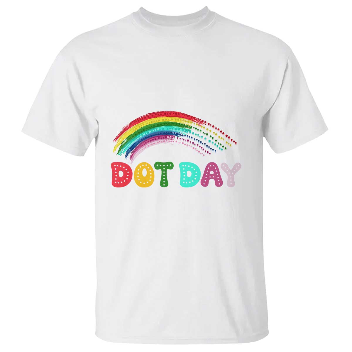 Rainbow Happy Dot Day T Shirt - Wonder Print Shop