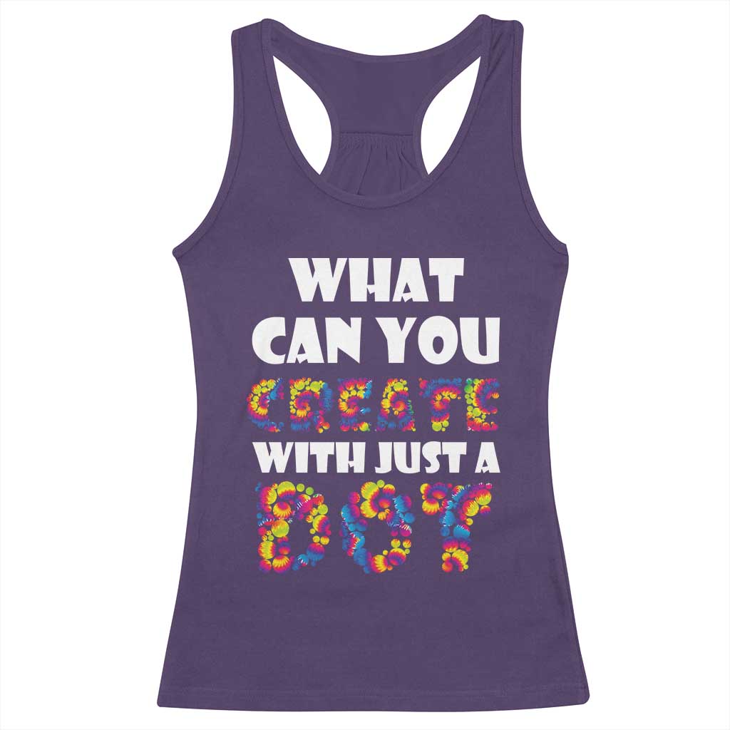 Happy Dot Day Racerback Tank Top What Can You Create With Just A Dot