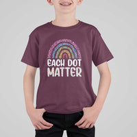 Happy Dot Day T Shirt For Kid Each Dot Matters Polka Dot Rainbow - Wonder Print Shop