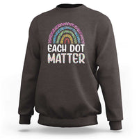 Happy Dot Day Sweatshirt Each Dot Matters Polka Dot Rainbow - Wonder Print Shop