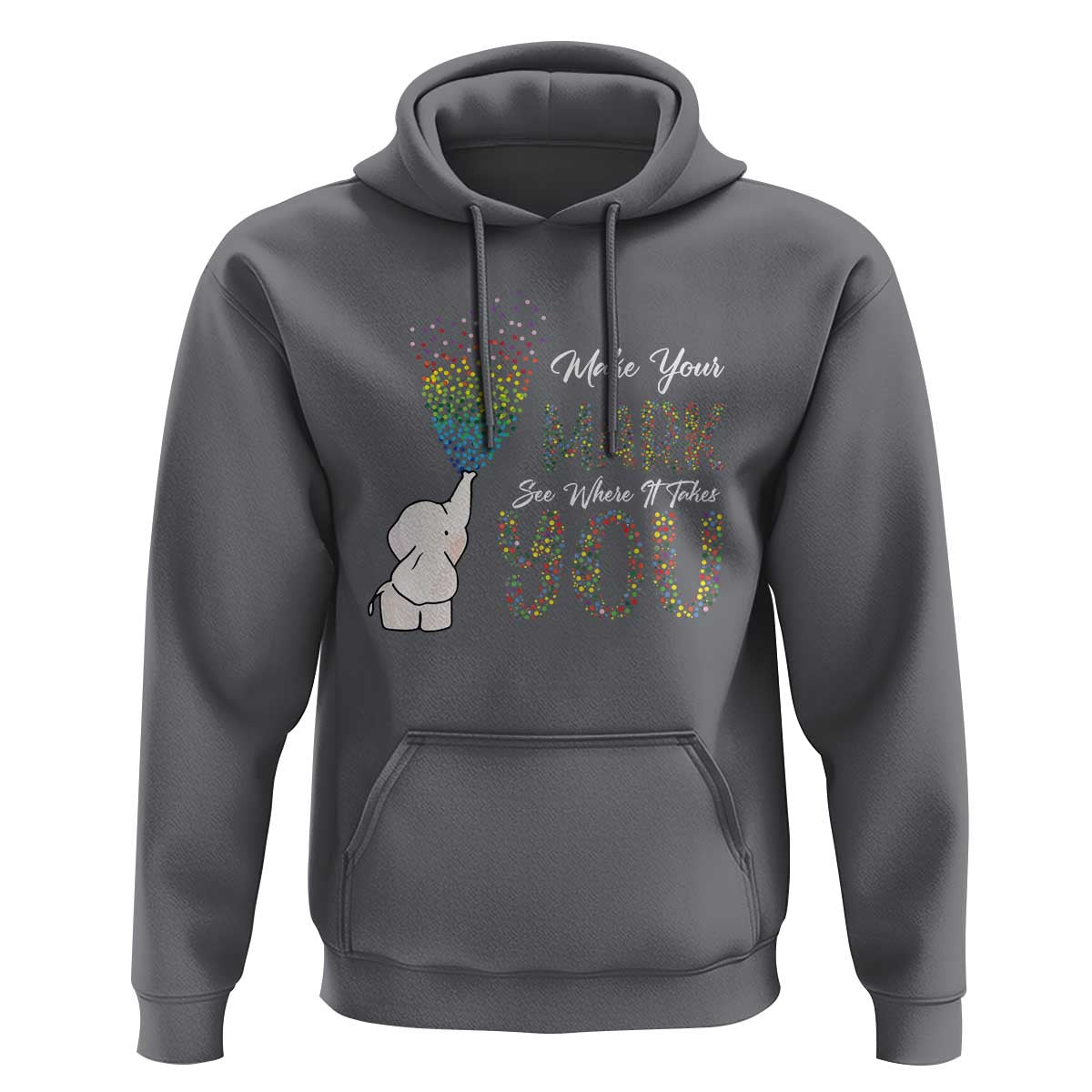 Dot Day Hoodie Make Your Mark And See Where It Takes Cute Elephant - Wonder Print Shop