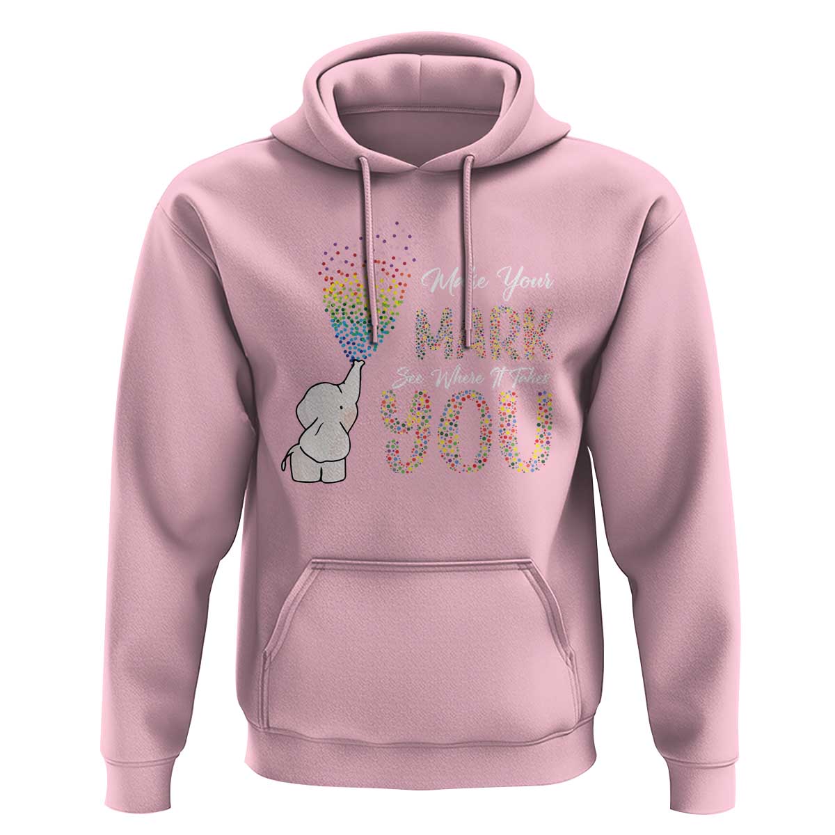 Dot Day Hoodie Make Your Mark And See Where It Takes Cute Elephant - Wonder Print Shop