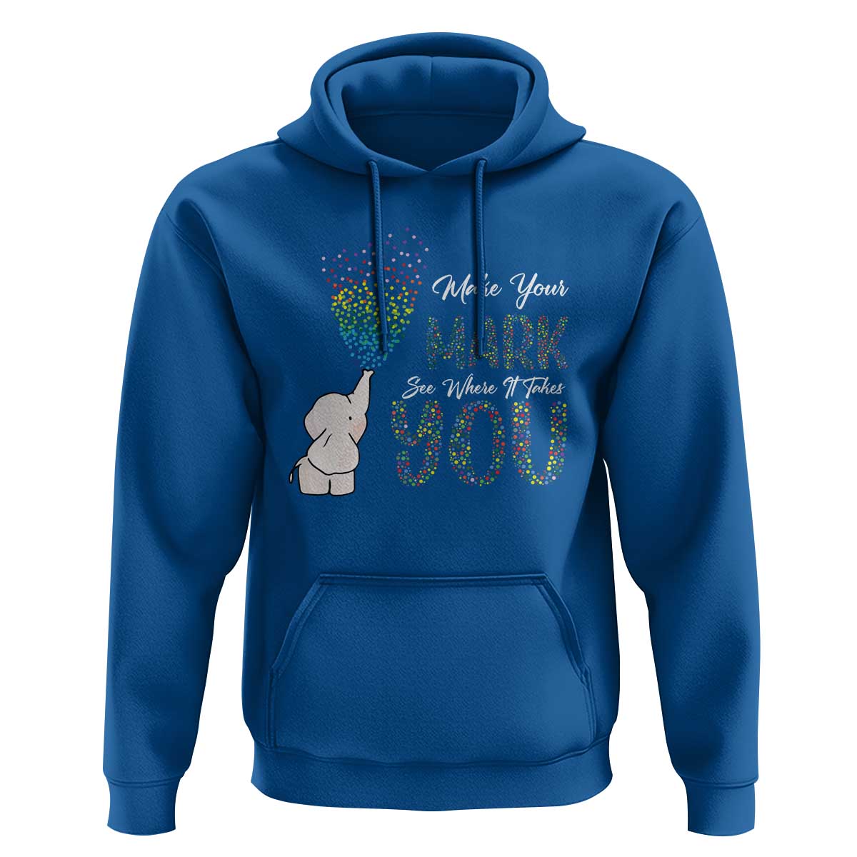 Dot Day Hoodie Make Your Mark And See Where It Takes Cute Elephant - Wonder Print Shop
