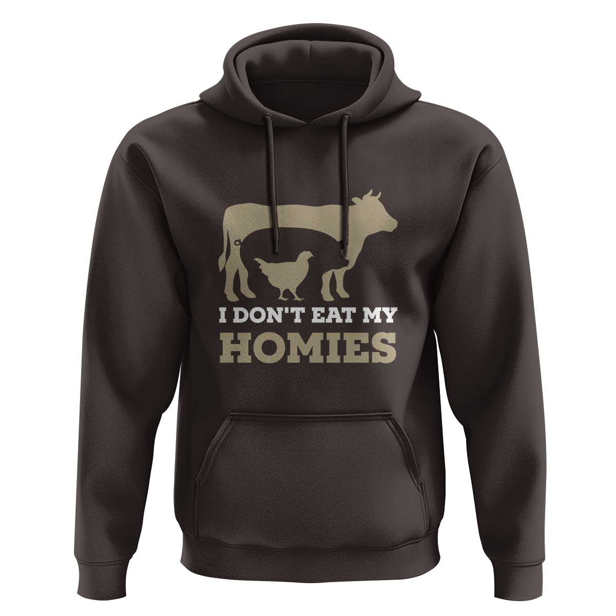 Funny Vegetarian Hoodie I Don't Eat My Homies - Wonder Print Shop