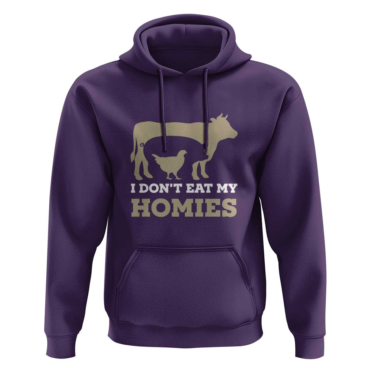 Funny Vegetarian Hoodie I Don't Eat My Homies - Wonder Print Shop