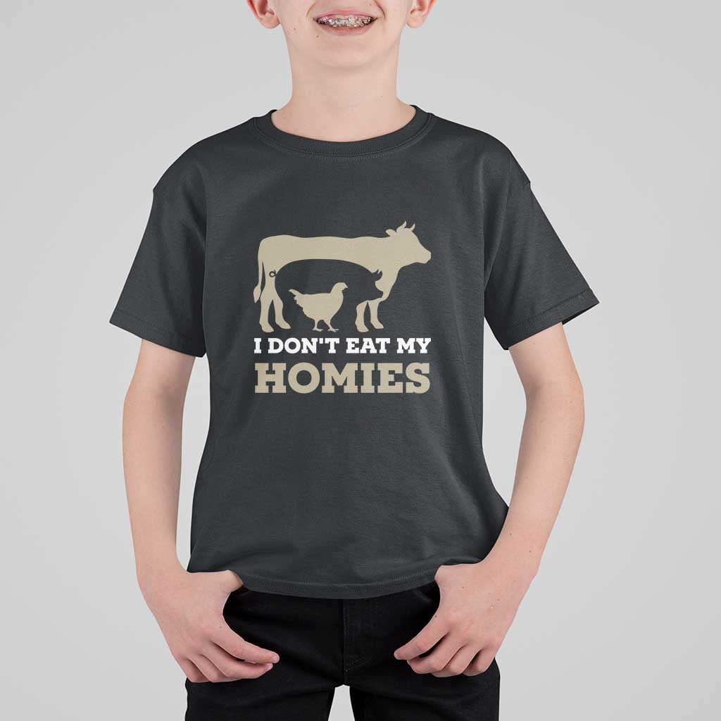 Funny Vegetarian T Shirt For Kid I Don't Eat My Homies - Wonder Print Shop
