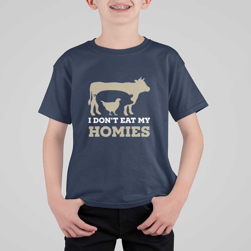 Funny Vegetarian T Shirt For Kid I Don't Eat My Homies - Wonder Print Shop