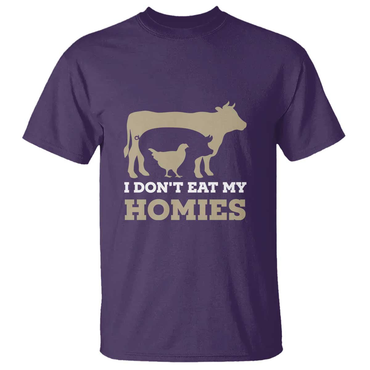 Funny Vegetarian T Shirt I Don't Eat My Homies - Wonder Print Shop