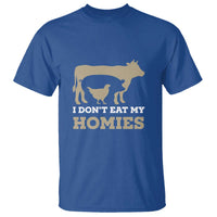 Funny Vegetarian T Shirt I Don't Eat My Homies - Wonder Print Shop