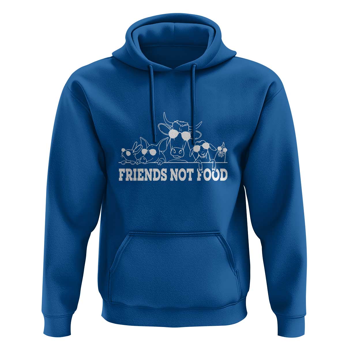 Vegetarian Hoodie Friends Not Food - Wonder Print Shop