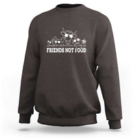 Vegetarian Sweatshirt Friends Not Food - Wonder Print Shop