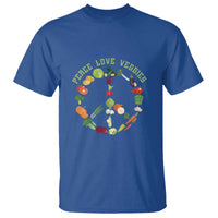 Vegetarian T Shirt Peace Love Veggies - Wonder Print Shop