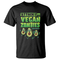 Halloween Vegetarian T Shirt Attack of the Vegan Zombies - Wonder Print Shop