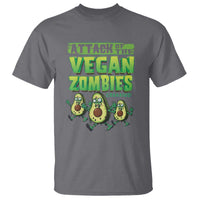 Halloween Vegetarian T Shirt Attack of the Vegan Zombies - Wonder Print Shop
