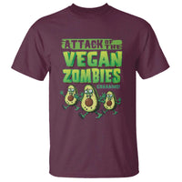 Halloween Vegetarian T Shirt Attack of the Vegan Zombies - Wonder Print Shop