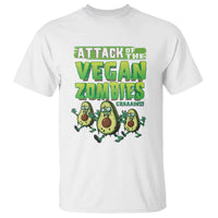 Halloween Vegetarian T Shirt Attack of the Vegan Zombies - Wonder Print Shop