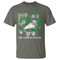 Home Is Where My Plants Are Garden Skeleton T Shirt - Wonder Print Shop