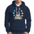 Meditating In Outer Space Hoodie Astronaut Yoga Meditation Position With Solar System Planets - Wonder Print Shop