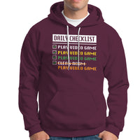 Gamer Hoodie Daily Checklist Play Video Game - Wonder Print Shop