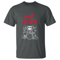 Heavy Metal T Shirt Cat Drummer Meowtal Rock Drum Band - Wonder Print Shop