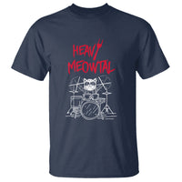 Heavy Metal T Shirt Cat Drummer Meowtal Rock Drum Band - Wonder Print Shop