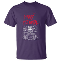Heavy Metal T Shirt Cat Drummer Meowtal Rock Drum Band - Wonder Print Shop
