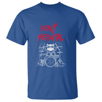Heavy Metal T Shirt Cat Drummer Meowtal Rock Drum Band - Wonder Print Shop