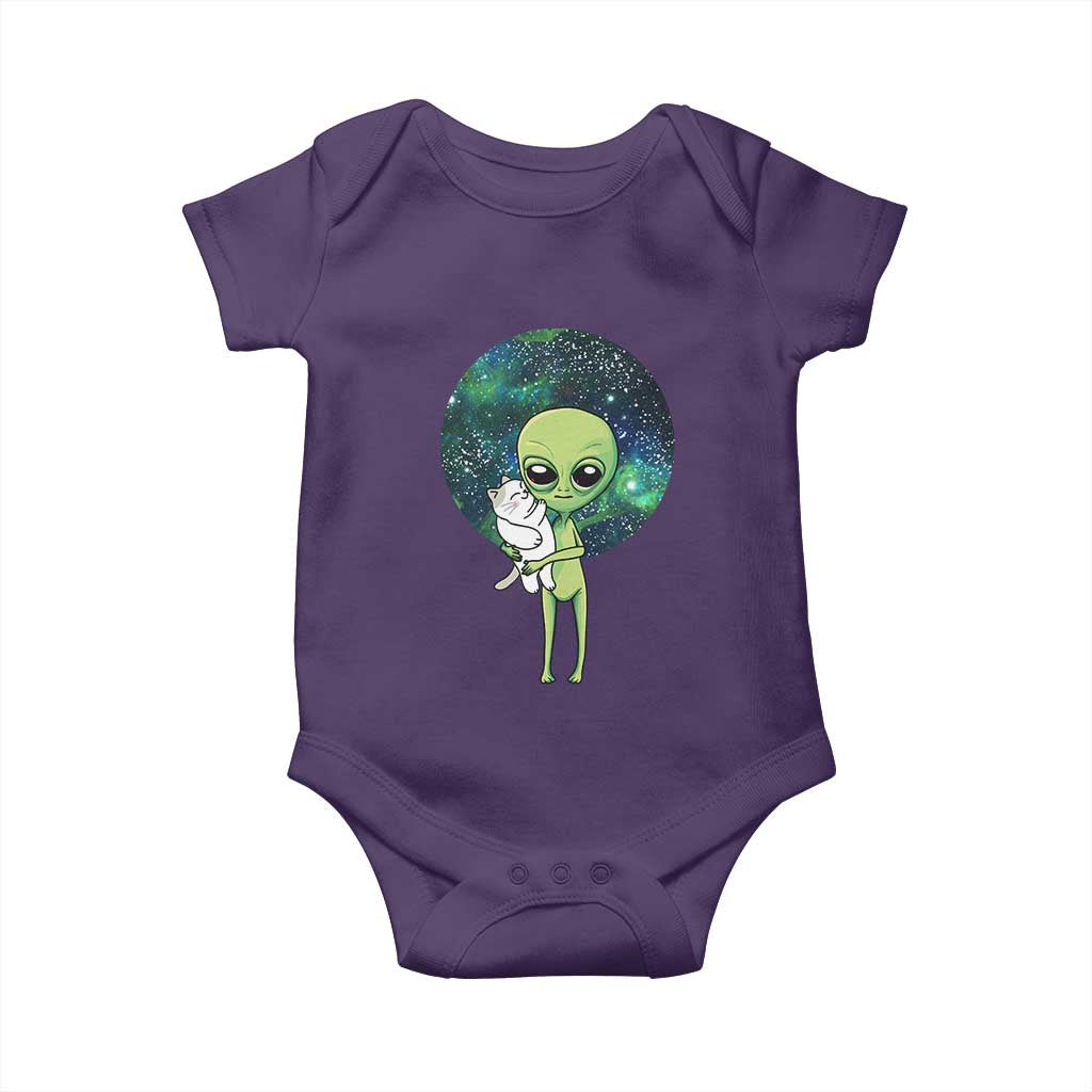 Cute Alien Hugs Cat Baby Onesie