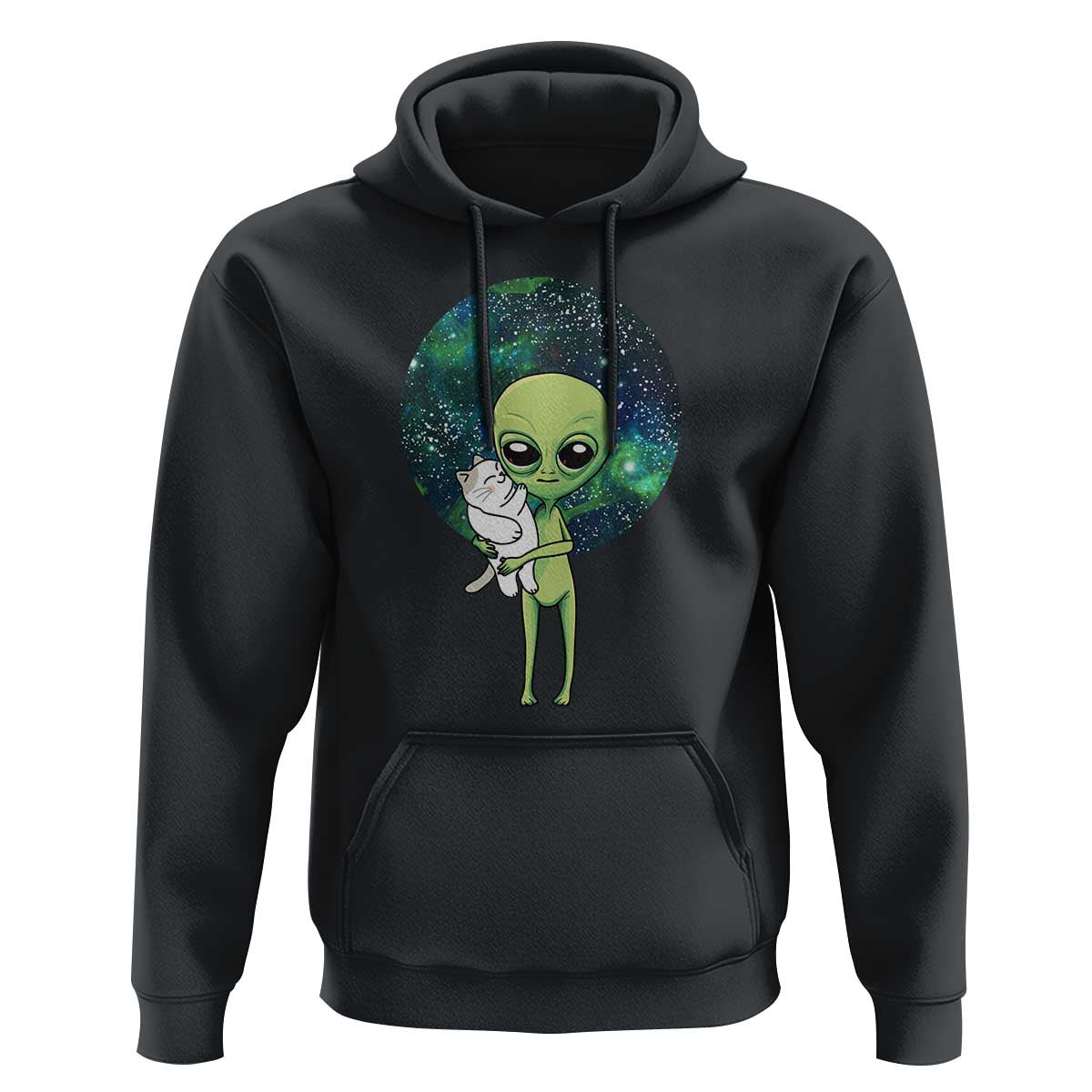Cute Alien Hugs Cat Hoodie