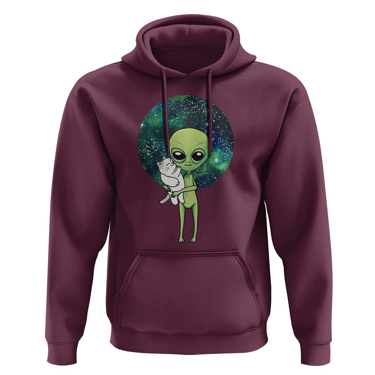 Cute Alien Hugs Cat Hoodie