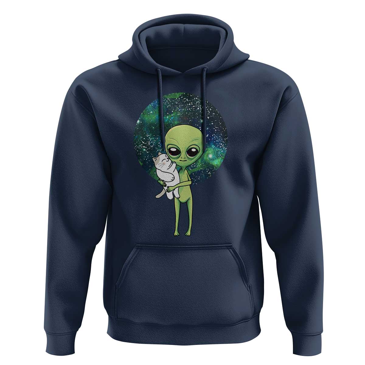 Cute Alien Hugs Cat Hoodie