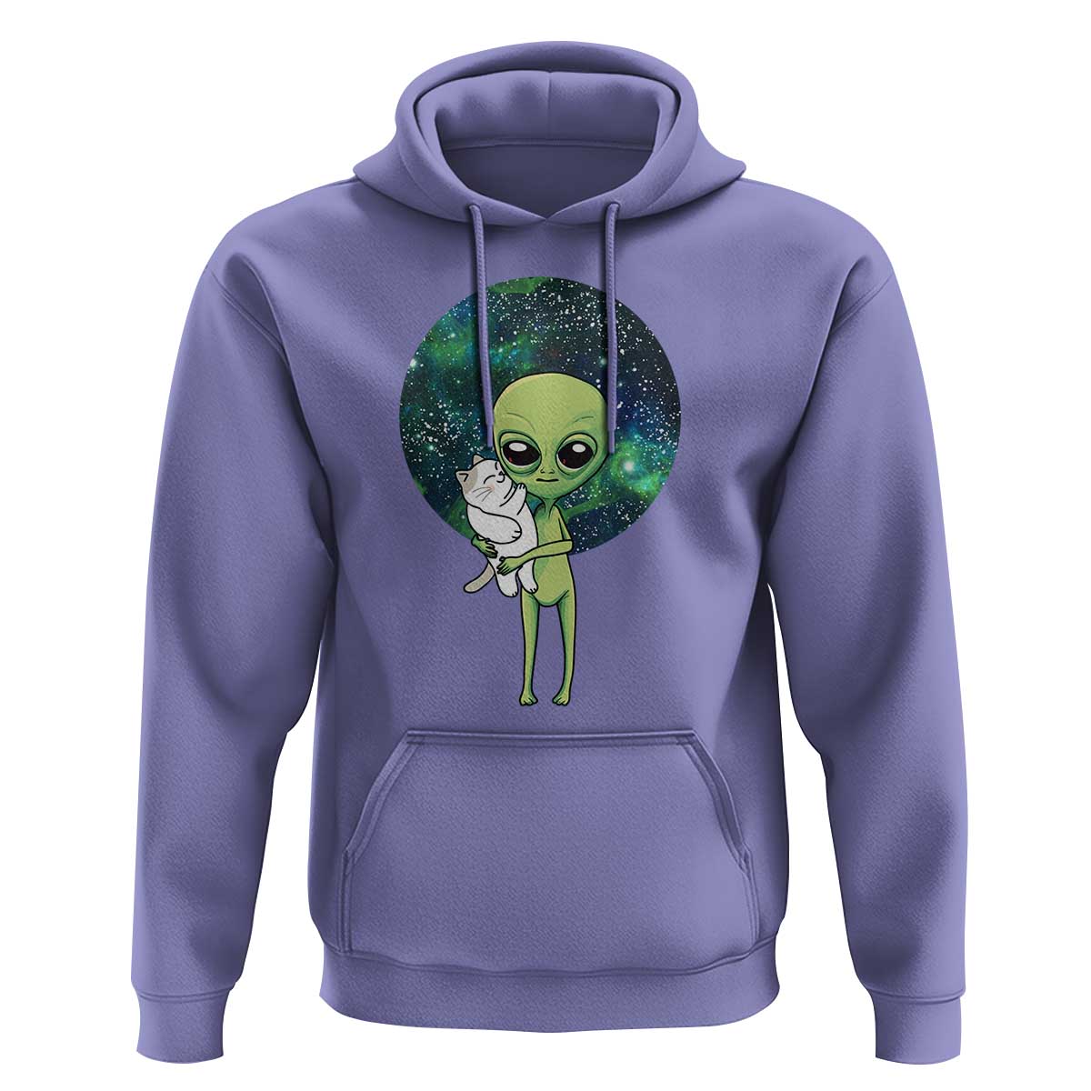 Cute Alien Hugs Cat Hoodie