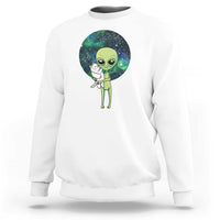 Cute Alien Hugs Cat Sweatshirt