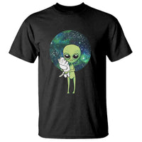 Cute Alien Hugs Cat T Shirt