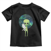Cute Alien Hugs Cat Toddler T Shirt