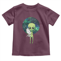 Cute Alien Hugs Cat Toddler T Shirt