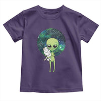 Cute Alien Hugs Cat Toddler T Shirt