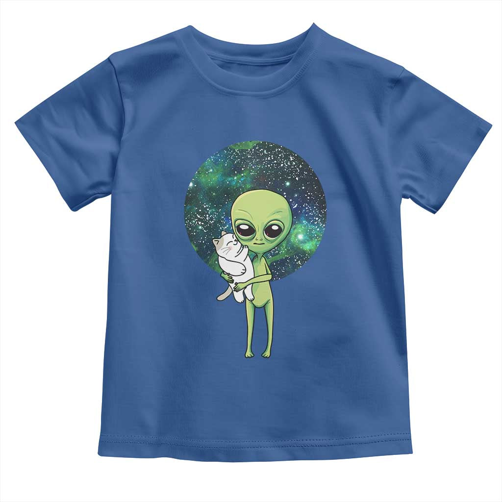 Cute Alien Hugs Cat Toddler T Shirt