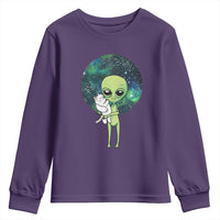 Cute Alien Hugs Cat Youth Sweatshirt