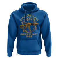 Nakatomi Plaza Christmas Party Hoodie American Patriotic Gold Holly Wreath Machine Gun