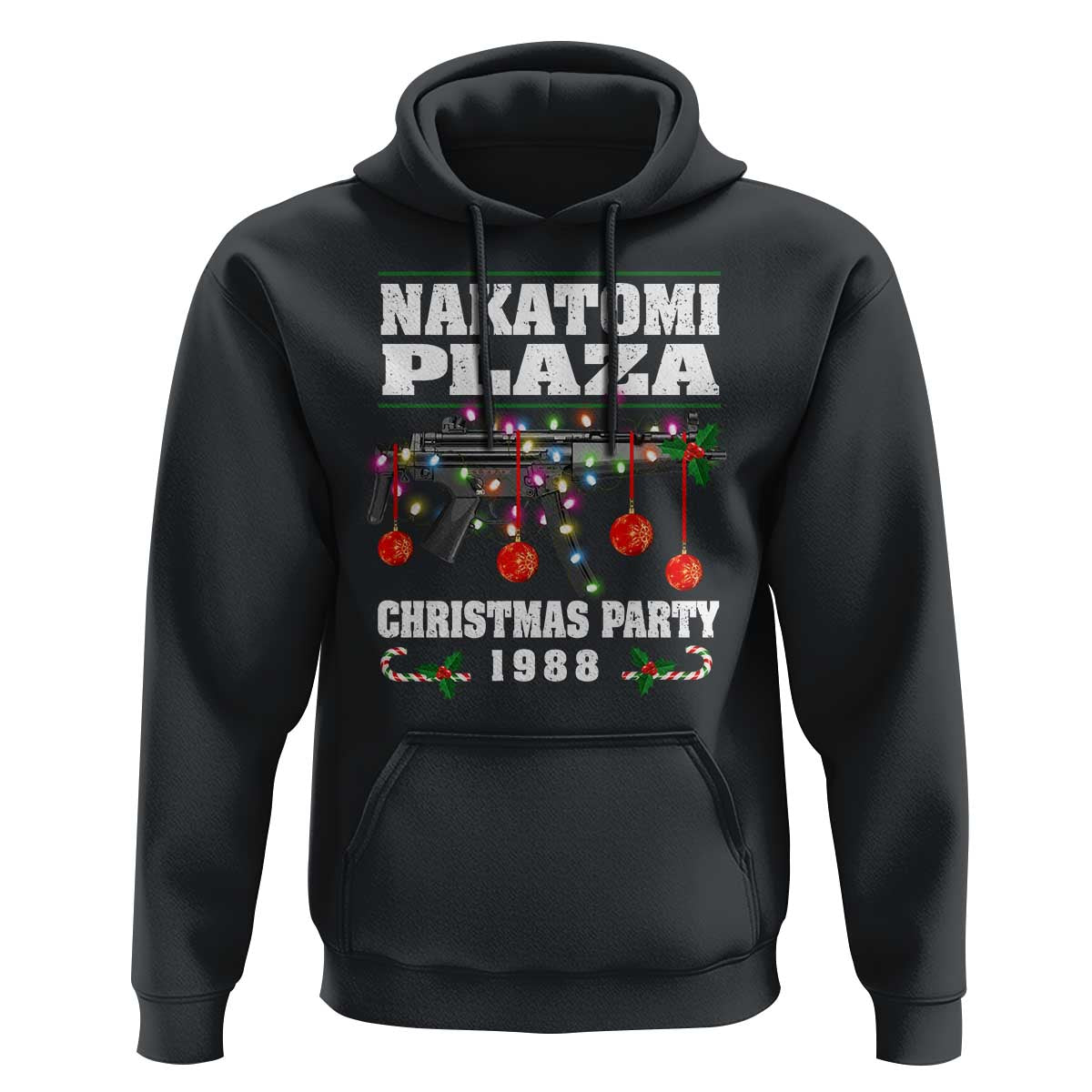 Christmas Nakatomi Plaza 1988 Hoodie Christmas Lights Machine Gun