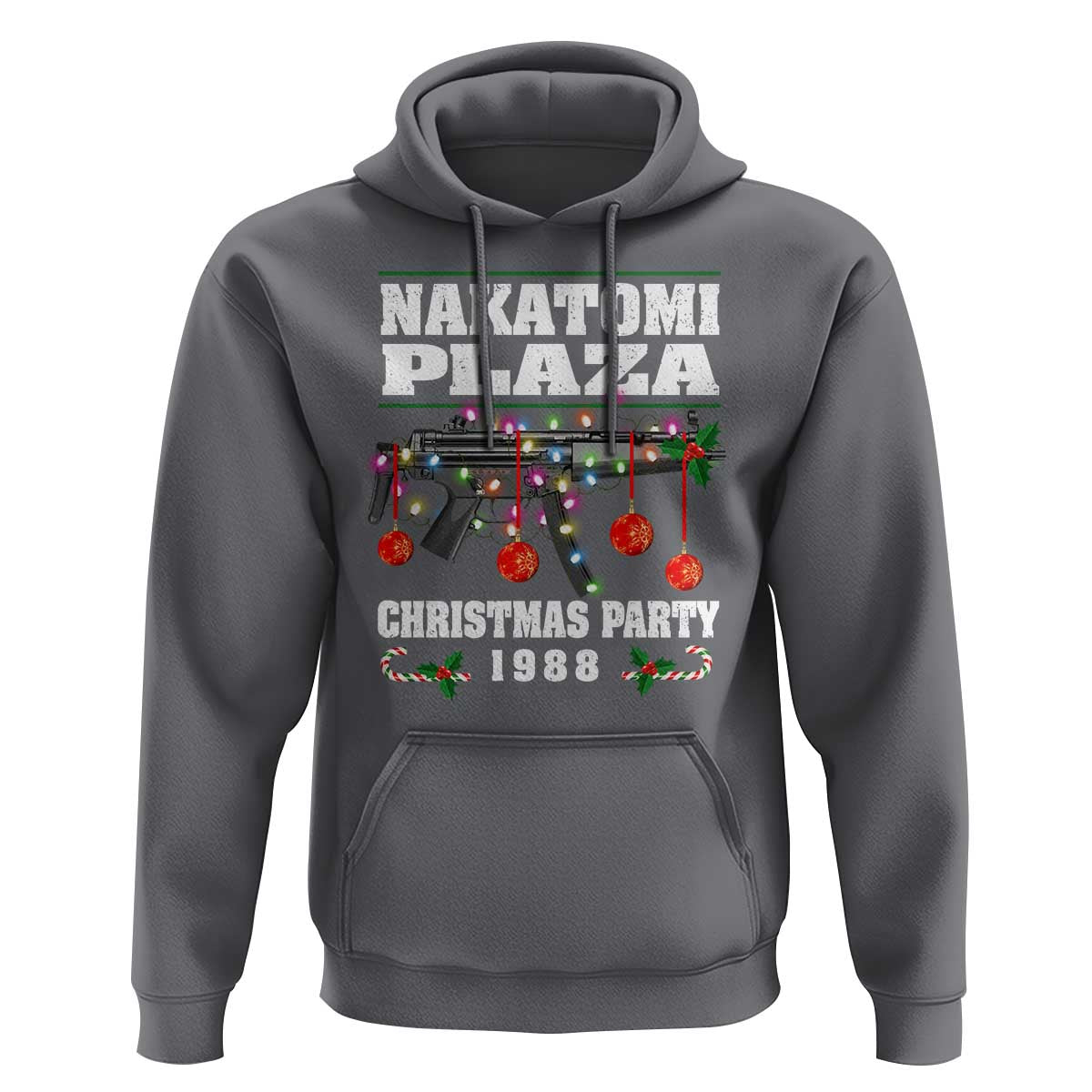 Christmas Nakatomi Plaza 1988 Hoodie Christmas Lights Machine Gun
