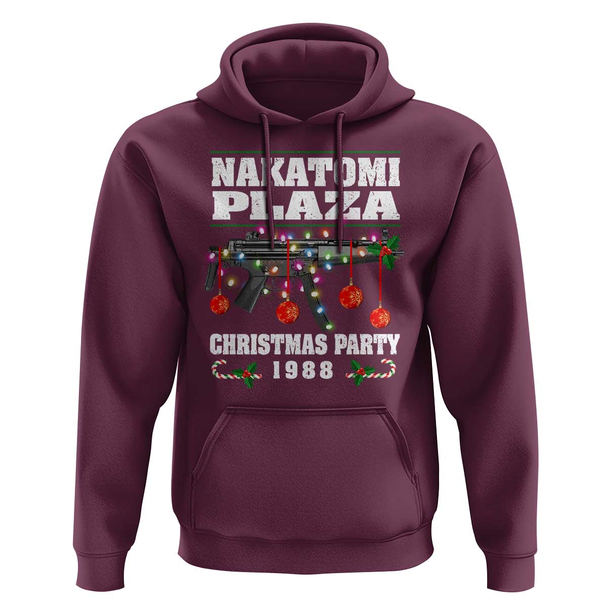 Christmas Nakatomi Plaza 1988 Hoodie Christmas Lights Machine Gun
