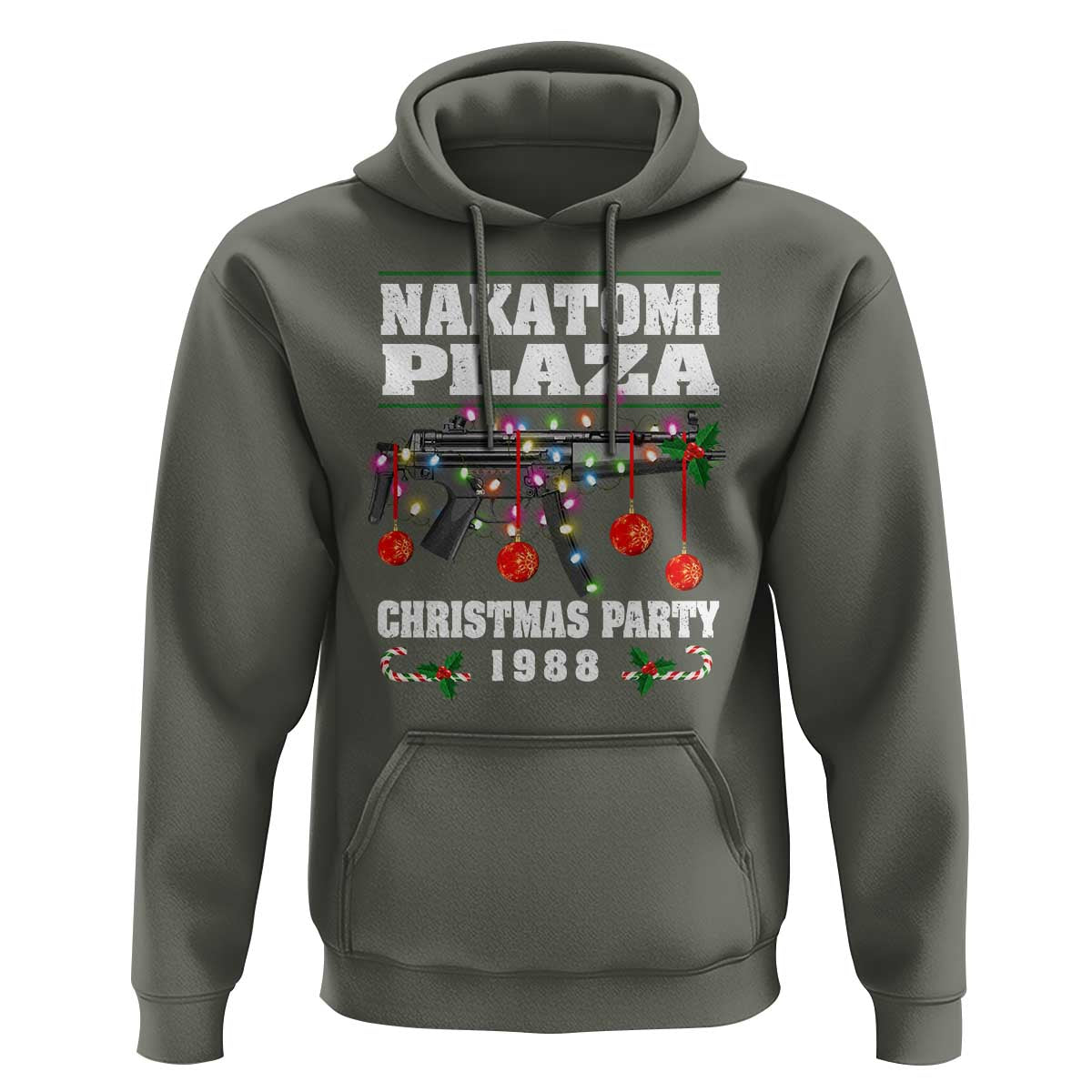Christmas Nakatomi Plaza 1988 Hoodie Christmas Lights Machine Gun
