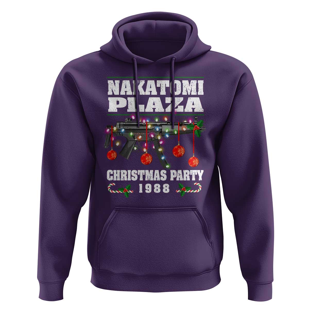 Christmas Nakatomi Plaza 1988 Hoodie Christmas Lights Machine Gun